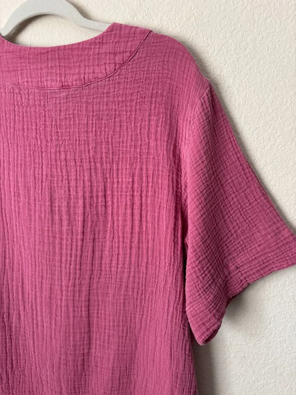 Faherty Dune Organic Cotton Boho Gauze Popover V-Neck Blouse Top - Picture 14 of 14
